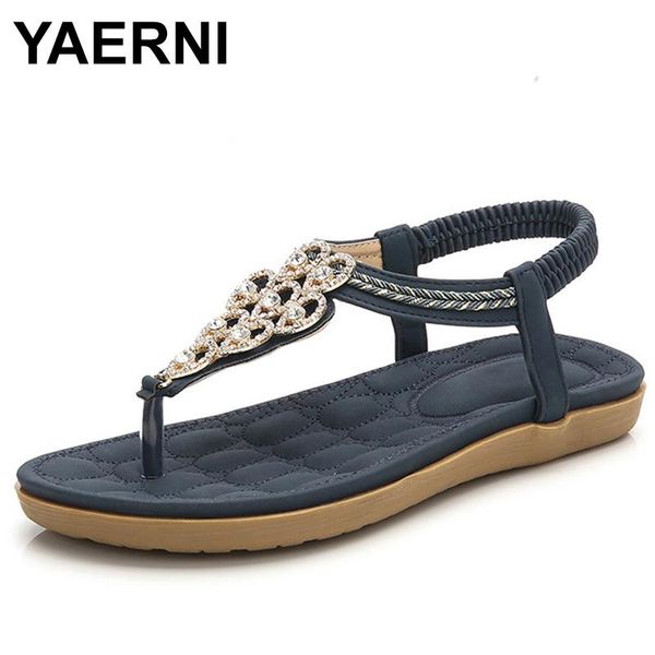 summer women flat heels bohemia sandals crystal casual comfort plus size shoes woman elastic band solid footwear, Black
summer women flat heels bohemia sandals crystal casual comfort plus size shoes woman elastic band solid footwear, Black
