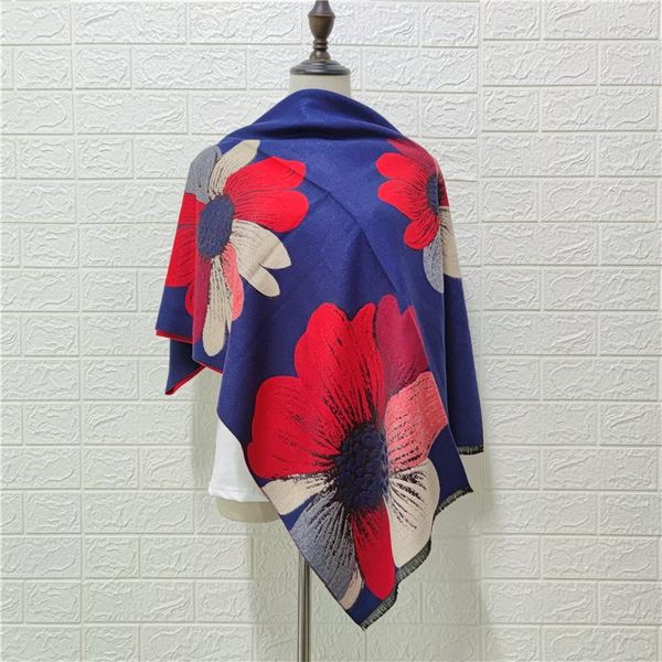 scarves embroidered scarf autumn and winter cashmere double-sided neckerchief women's dual-purpose thickened versatile shawl, Blue;gray
scarves embroidered scarf autumn and winter cashmere double-sided neckerchief women's dual-purpose thickened versatile shawl, Blue;gray