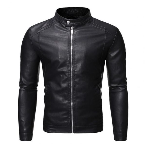 men's jackets spring autumn men faux leather fashion zipper closure stand collar windproof slims fit motorcycle outwear, Black;brown
men's jackets spring autumn men faux leather fashion zipper closure stand collar windproof slims fit motorcycle outwear, Black;brown