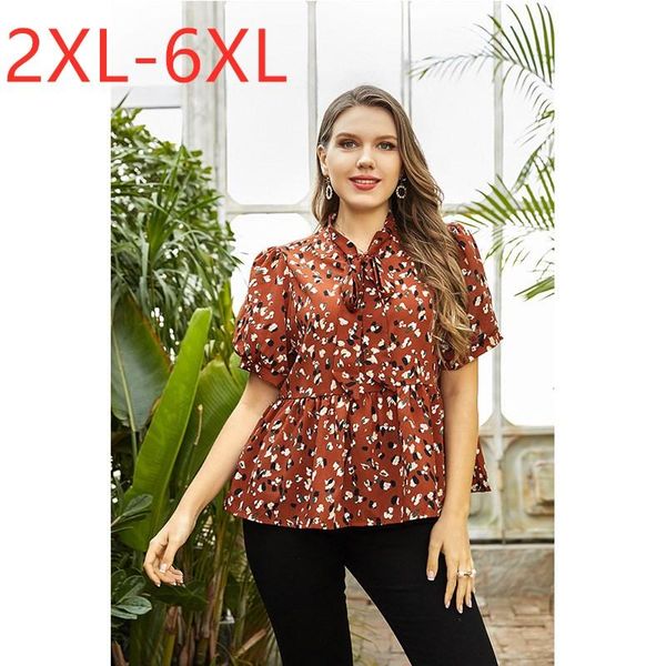 women's blouses & shirts ladies summer plus size for women large blouse short sleeve loose ruffle floral print bow neck shirt 3xl 4xl, White
women's blouses & shirts ladies summer plus size for women large blouse short sleeve loose ruffle floral print bow neck shirt 3xl 4xl, White