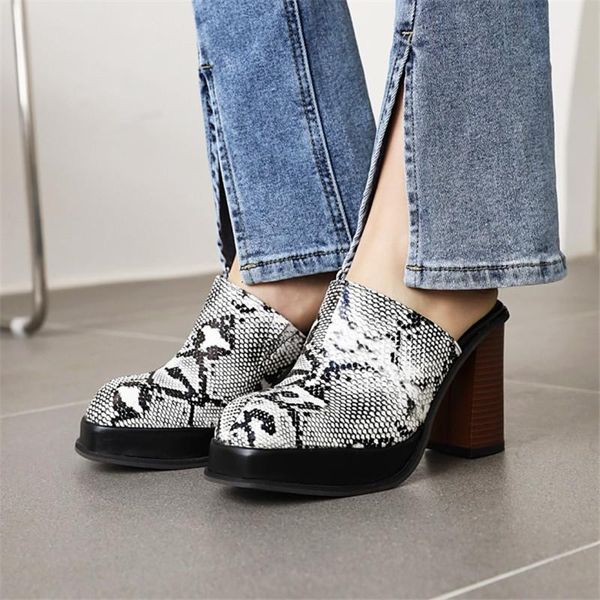 slippers pxelena 2021 summer fall women snake print mules block high heels modern outdoor slides party night club shoes 34-48 ol, Black
slippers pxelena 2021 summer fall women snake print mules block high heels modern outdoor slides party night club shoes 34-48 ol, Black