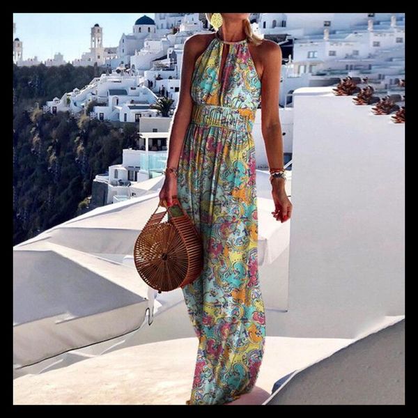 casual dresses summer elegant hanging neck sleeveless long dress spring open back hollow women bohemian floral party -40, Black;gray
casual dresses summer elegant hanging neck sleeveless long dress spring open back hollow women bohemian floral party -40, Black;gray