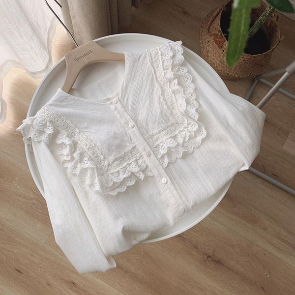 women's blouses & shirts lamtrip unique ruffles square lace patchwork cotton long sleeve retro lolita shirt blouse 2021 summer 82a, White
women's blouses & shirts lamtrip unique ruffles square lace patchwork cotton long sleeve retro lolita shirt blouse 2021 summer 82a, White