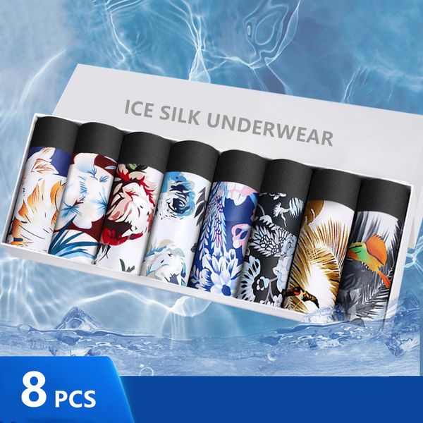 8pcs/lot mens underwear ice silk print underwear summer breathable ultra-light mid-waist boxer shorts trendy pants, Black;white
8pcs/lot mens underwear ice silk print underwear summer breathable ultra-light mid-waist boxer shorts trendy pants, Black;white