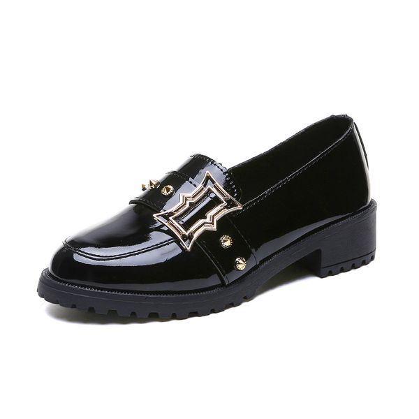 solid black patent leather oxfords women shoes flats rivet metal buckle slip on ladies shoes platform plus size shoes woman a3t6
solid black patent leather oxfords women shoes flats rivet metal buckle slip on ladies shoes platform plus size shoes woman a3t6