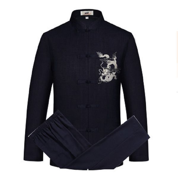 mans autumn long sleeve tang suit male chinese kong fu frog button shirt + pants set black gray white color martial arts clothes
mans autumn long sleeve tang suit male chinese kong fu frog button shirt + pants set black gray white color martial arts clothes