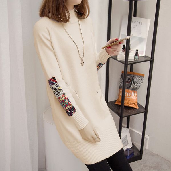 women's sweaters female sweater knitted with a turtleneck, long sleeve vintage design for spring and autumn 32e2, White;black
women's sweaters female sweater knitted with a turtleneck, long sleeve vintage design for spring and autumn 32e2, White;black