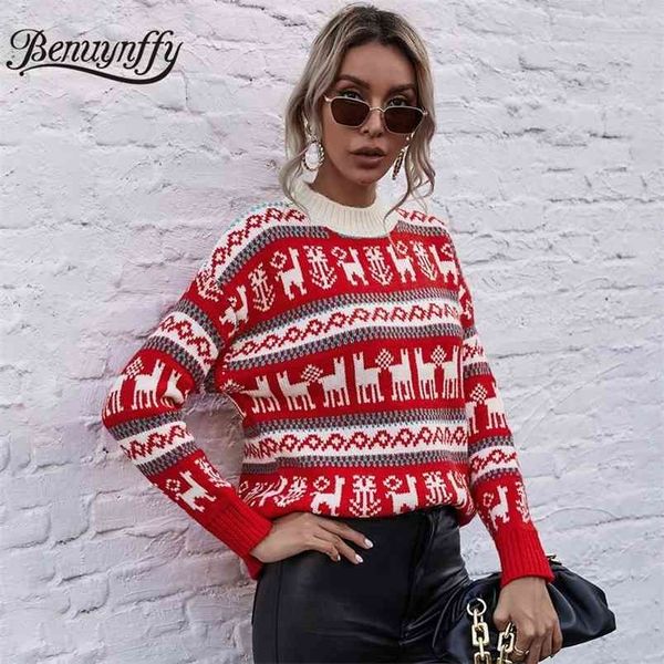 mock neck drop shoulder christmas sweater women autumn winter long sleeve pullover warm knitted 210510, White;black
mock neck drop shoulder christmas sweater women autumn winter long sleeve pullover warm knitted 210510, White;black