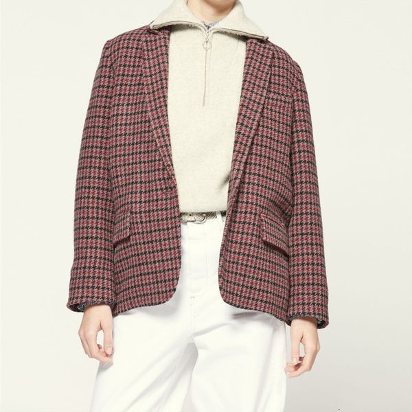 suit women's plaid blazer office lady long sleeve single button autumn winter female coat with pockets, White;black
suit women's plaid blazer office lady long sleeve single button autumn winter female coat with pockets, White;black