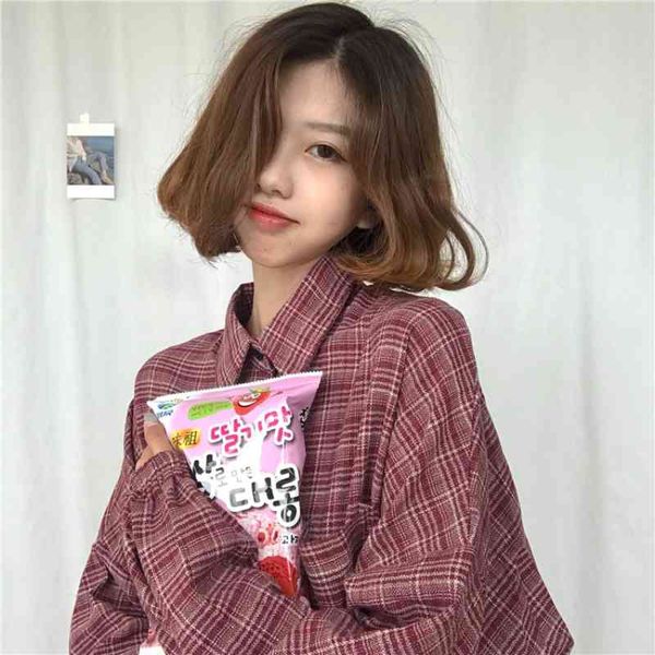 new woman vent vintage plaid shirt single breasted turn down collar cotton long sleeve button feminina sales 210426, White
new woman vent vintage plaid shirt single breasted turn down collar cotton long sleeve button feminina sales 210426, White