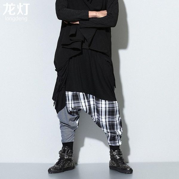 men's casual pant splice harem pants dancing fashion male skirt trousers hip hop loose men mid elastic waist, Black
men's casual pant splice harem pants dancing fashion male skirt trousers hip hop loose men mid elastic waist, Black