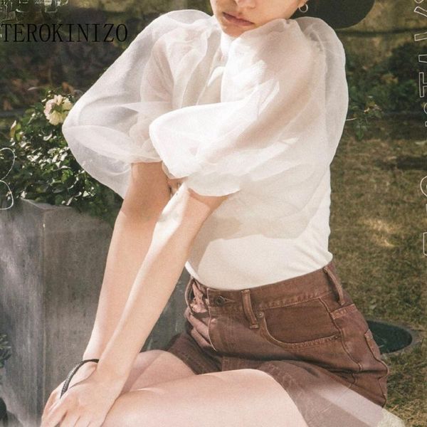 women's t-shirt terokinizo japan style puff sleeve t shirt women gauze patchwork sweet tshirts female arrival fashion camisetas, White
women's t-shirt terokinizo japan style puff sleeve t shirt women gauze patchwork sweet tshirts female arrival fashion camisetas, White