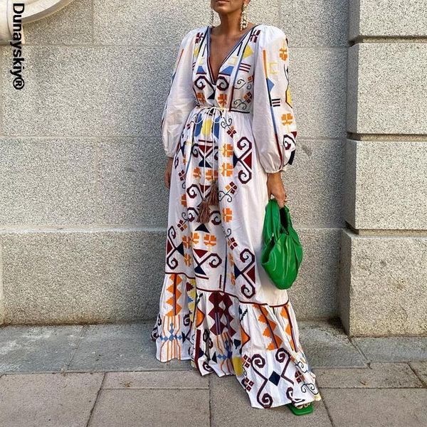 casual dresses v neck lace-up tassel beach party dress women printed ruffle long elegant lantern sleeve maxi fashion vintage, Black;gray
casual dresses v neck lace-up tassel beach party dress women printed ruffle long elegant lantern sleeve maxi fashion vintage, Black;gray