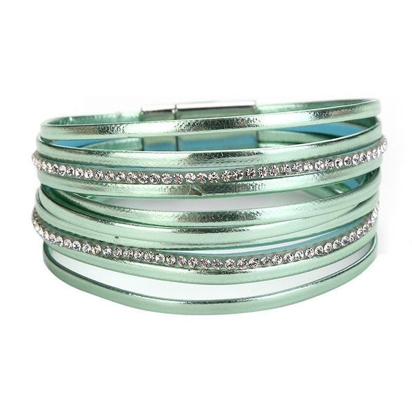charm bracelets 2021 metal leather bracelet crystal wrap multilayer for women pulseras mulher jewelry, Golden;silver
charm bracelets 2021 metal leather bracelet crystal wrap multilayer for women pulseras mulher jewelry, Golden;silver
