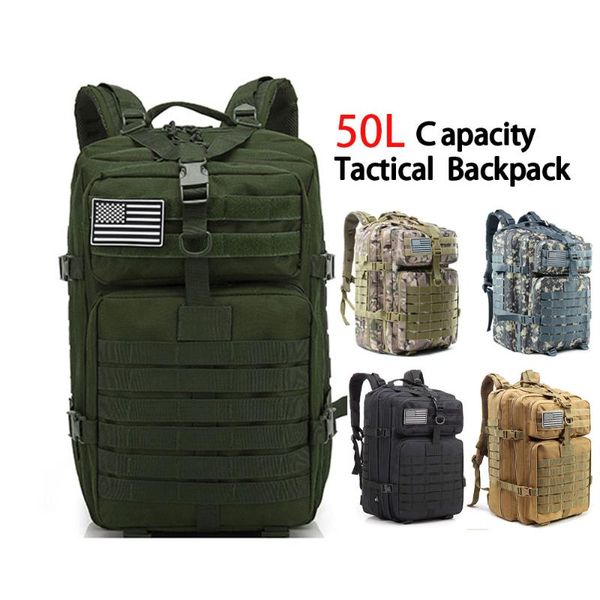 backpack men large capacity tactical 50l army military 3p softback outdoor waterproof bug rucksack hiking camping hunting bags
backpack men large capacity tactical 50l army military 3p softback outdoor waterproof bug rucksack hiking camping hunting bags
