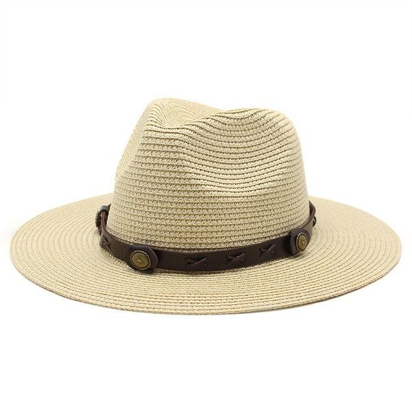 wide brim hats fashion summer panama for men women uv protection straw sun hat ladies beach casual jazz trilby cap sombrero, Blue;gray
wide brim hats fashion summer panama for men women uv protection straw sun hat ladies beach casual jazz trilby cap sombrero, Blue;gray