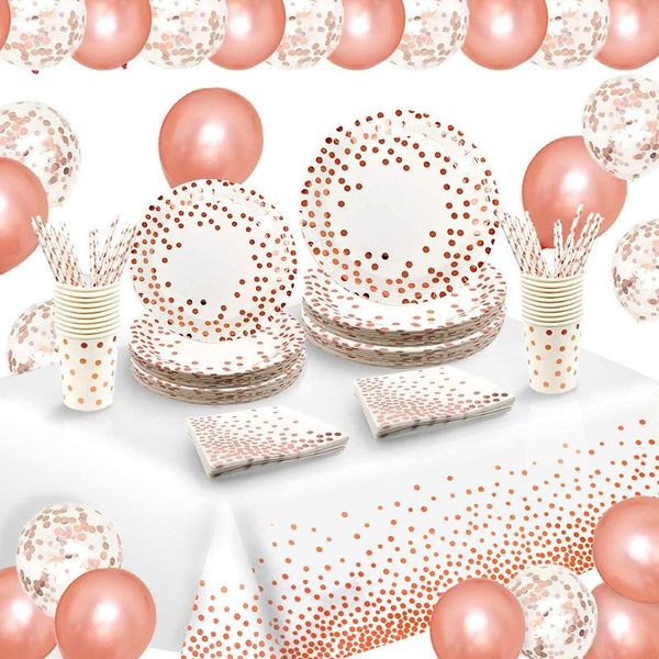 disposable dinnerware rose gold tableware sets party supplies plates cutlery for baby shower wedding bride christmas decoration
disposable dinnerware rose gold tableware sets party supplies plates cutlery for baby shower wedding bride christmas decoration