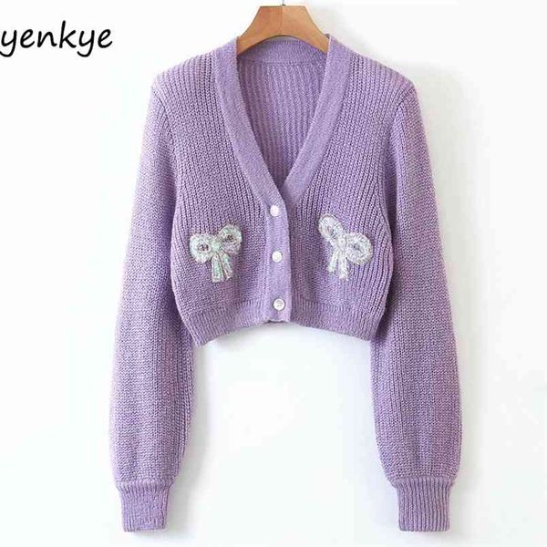 fashion sequin bow appliques cardigan sweater women lantern sleeve v neck cropped sweaters autumn jumper plus size coat 210514, White
fashion sequin bow appliques cardigan sweater women lantern sleeve v neck cropped sweaters autumn jumper plus size coat 210514, White