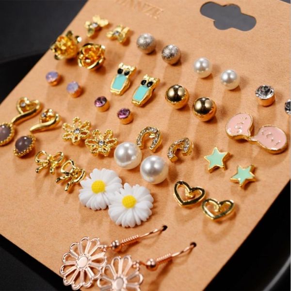 stud korean-style jewelry stud/post earrings set 20 prs plate pearl bow for girls, Golden;silver
stud korean-style jewelry stud/post earrings set 20 prs plate pearl bow for girls, Golden;silver