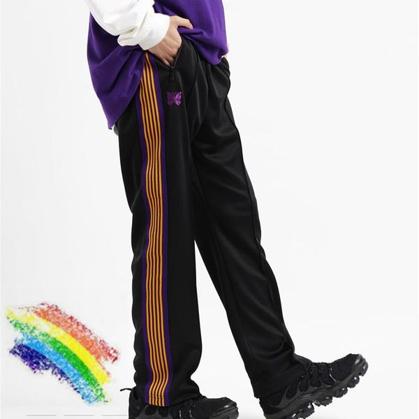 men's pants awge needles black men women purple yellow butterfly embroidered sweatpants trousers
men's pants awge needles black men women purple yellow butterfly embroidered sweatpants trousers