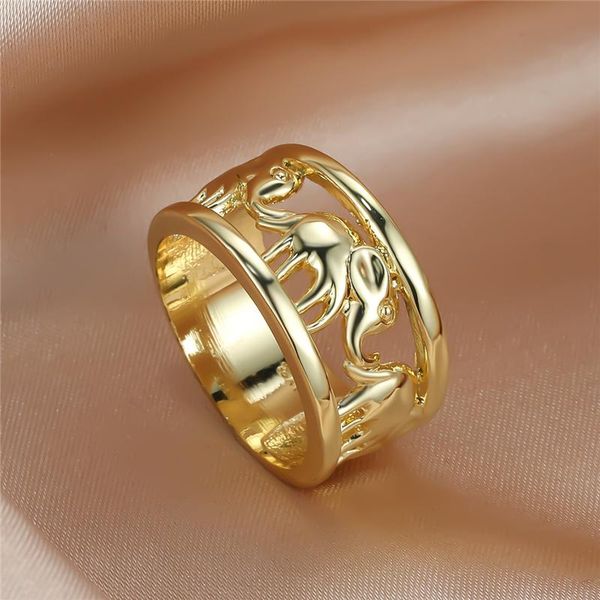 wedding rings unique male female elephant animal ring charm gold color for women men luxury bride big love engagement, Slivery;golden
wedding rings unique male female elephant animal ring charm gold color for women men luxury bride big love engagement, Slivery;golden