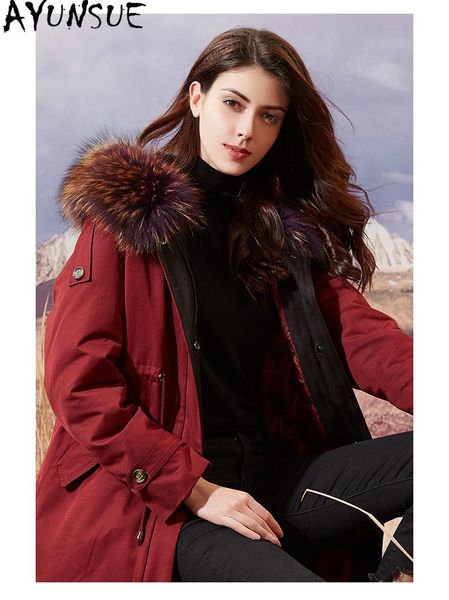fashion thicken raccoon fur collar women's down jacket coats female winter parkas casaco zjt209 &, Black
fashion thicken raccoon fur collar women's down jacket coats female winter parkas casaco zjt209 &, Black