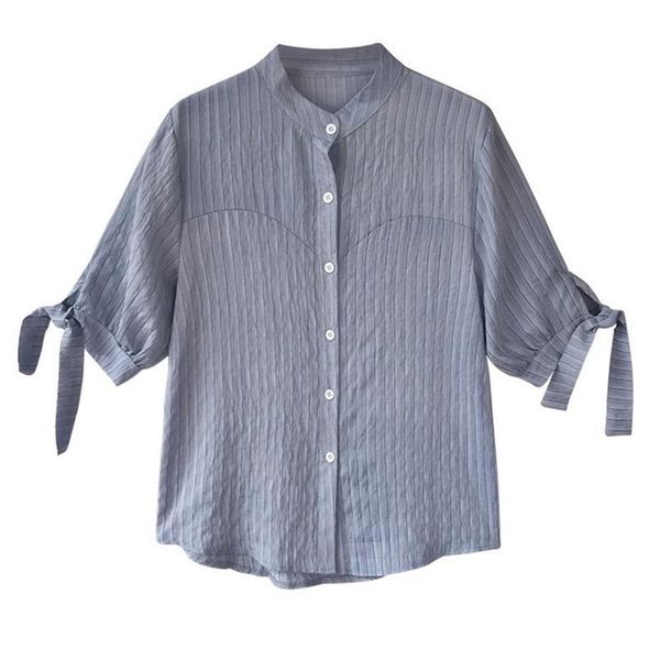 women's blouses & shirts missky lady women shirt stand collar chiffon blouse bowknot half sleeve stripe solid color loose summer female, White
women's blouses & shirts missky lady women shirt stand collar chiffon blouse bowknot half sleeve stripe solid color loose summer female, White