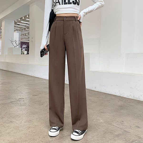 women's pants & capris spring autumn suit women office lady long trousers 2021 solid loose high waist female wide leg, Black;white
women's pants & capris spring autumn suit women office lady long trousers 2021 solid loose high waist female wide leg, Black;white