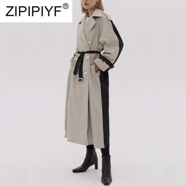 women's trench coats contrast color patchwork design long coat elegant women loose lacing woman fashion c1979, Tan;black
women's trench coats contrast color patchwork design long coat elegant women loose lacing woman fashion c1979, Tan;black