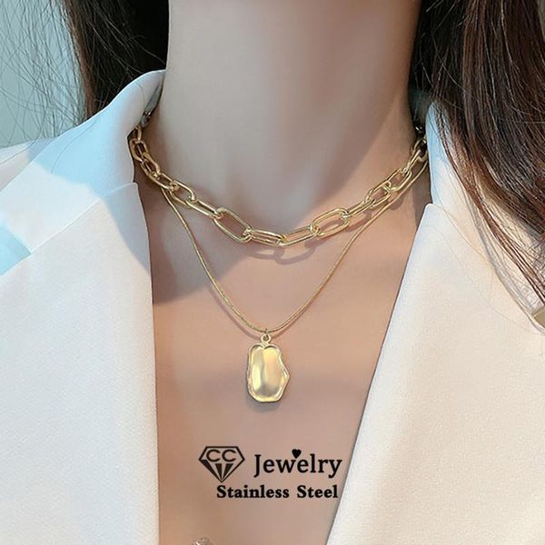 chains necklace for women fashion jewelry vintage clavicle chain personalized choker double layer pendant delicate party gift yh538, Silver
chains necklace for women fashion jewelry vintage clavicle chain personalized choker double layer pendant delicate party gift yh538, Silver