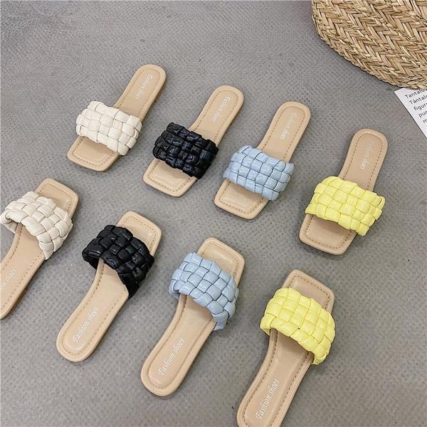 slippers est fashion weave women square toe flat casual shoes slides 2021 summer flip flops beach sandal girls, Black
slippers est fashion weave women square toe flat casual shoes slides 2021 summer flip flops beach sandal girls, Black