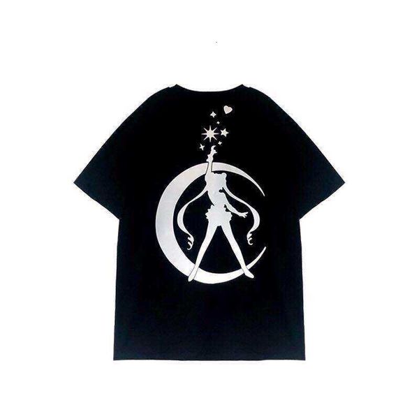 women's t-shirt sailor moon print reflective summer t-shirts women korean casual o-neck short sleeve tee shirts loose harajuku plu, White
women's t-shirt sailor moon print reflective summer t-shirts women korean casual o-neck short sleeve tee shirts loose harajuku plu, White