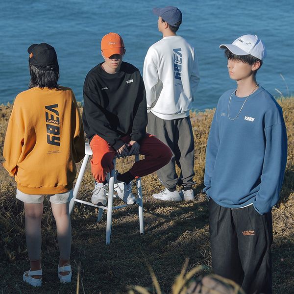 2021 spring sweatshirt men's loose round neck pullover printing couple tide, Black
2021 spring sweatshirt men's loose round neck pullover printing couple tide, Black