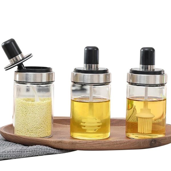 storage bottles & jars basedidea sauce bottle transparent glass with brush spoon honey stick easy use kitchen marinade organizer box
storage bottles & jars basedidea sauce bottle transparent glass with brush spoon honey stick easy use kitchen marinade organizer box