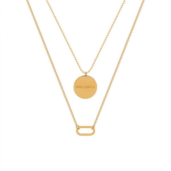 chains korean fashion necklace for women double pendant men's jewelry lucky big round brand classic geometric collar navidad, Silver
chains korean fashion necklace for women double pendant men's jewelry lucky big round brand classic geometric collar navidad, Silver