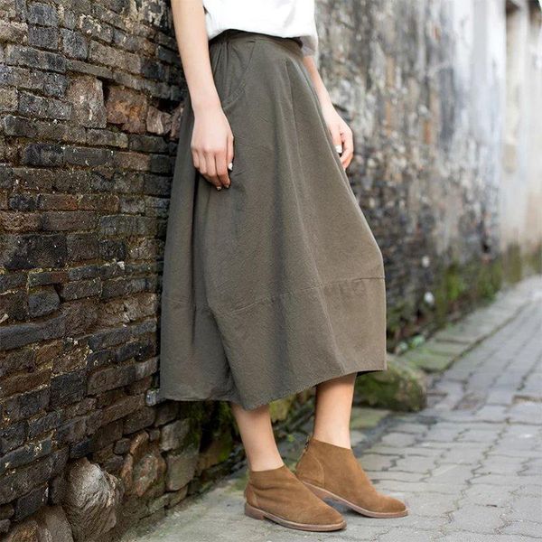 skirts japan korean vintage solid mori girl cotton linen midi long elastic waist loose skirt summer luxury robe women fashion tracksuit, Black
skirts japan korean vintage solid mori girl cotton linen midi long elastic waist loose skirt summer luxury robe women fashion tracksuit, Black