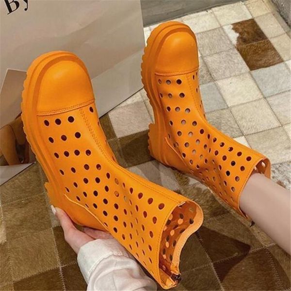 boots fashion women back zipper platform thick bottom breathable mid calf summer female non-slip circular hole shoes botas, Black
boots fashion women back zipper platform thick bottom breathable mid calf summer female non-slip circular hole shoes botas, Black