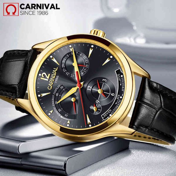 men 2019 carnival real watches automatic mechanical energy display waterproof multifunctional belt, Slivery;brown
men 2019 carnival real watches automatic mechanical energy display waterproof multifunctional belt, Slivery;brown