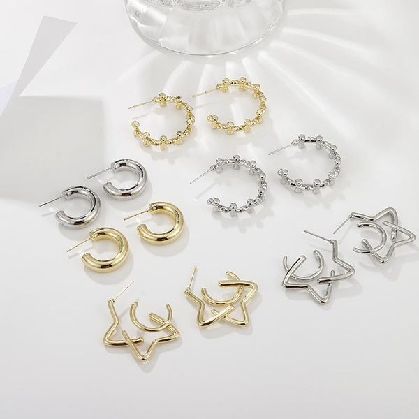 stud kaplan center personalized fashion love flower geometric metal hollow retro stitching stars earrings punk women, Golden;silver
stud kaplan center personalized fashion love flower geometric metal hollow retro stitching stars earrings punk women, Golden;silver