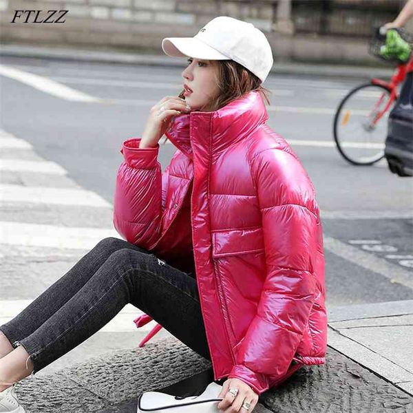 women shining fabric thicken short coat winter hooded down cotton wadded jacket female blue casual warm parka 210430, Black
women shining fabric thicken short coat winter hooded down cotton wadded jacket female blue casual warm parka 210430, Black