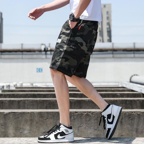 camouflage outdoor sports pants summer trend casual loose men's work shorts, White;black
camouflage outdoor sports pants summer trend casual loose men's work shorts, White;black