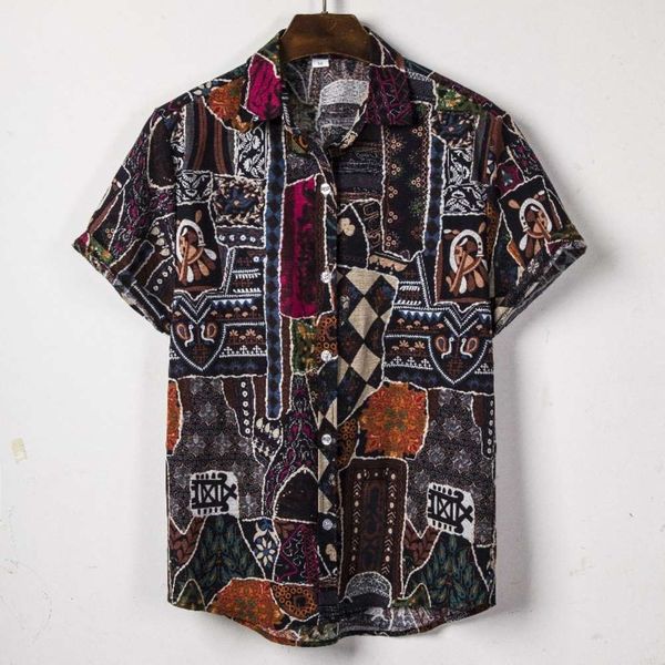 men's shirt floral linen national style cardigan men's casual shirt, White;black
men's shirt floral linen national style cardigan men's casual shirt, White;black