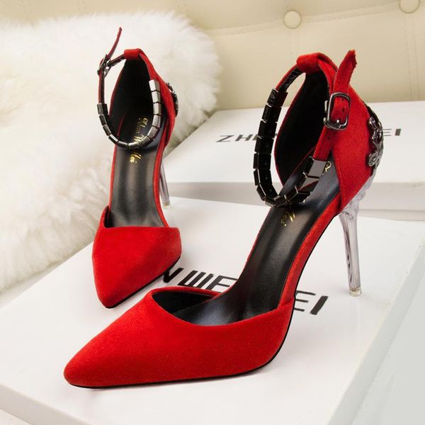 thin high heels bridal shoes fashion string bead buckle strap design woman pumps pointed toe ladies wedding red dress, Black
thin high heels bridal shoes fashion string bead buckle strap design woman pumps pointed toe ladies wedding red dress, Black