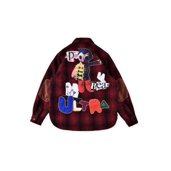 version 2021ss cpfm.xyz oversized astro plaid men women hiphop kanye west sleeve patch casual shirts, White;black
version 2021ss cpfm.xyz oversized astro plaid men women hiphop kanye west sleeve patch casual shirts, White;black