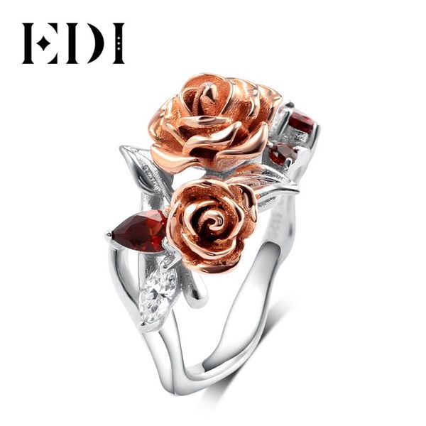 cluster rings edi romantic rose series real 925 sterling silver engagement ring double luxury natural garnet love gift for women, Golden;silver
cluster rings edi romantic rose series real 925 sterling silver engagement ring double luxury natural garnet love gift for women, Golden;silver