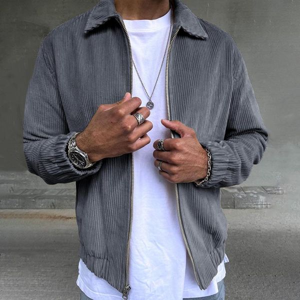 men's jackets men fashion long sleeve jacket clothing attumn zipper up ribbed coats casual, Black;brown
men's jackets men fashion long sleeve jacket clothing attumn zipper up ribbed coats casual, Black;brown