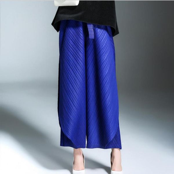 women's pants & capris female great elastic pleated fashion wide leg draped trousers good lighter breathable wq1245, Black;white
women's pants & capris female great elastic pleated fashion wide leg draped trousers good lighter breathable wq1245, Black;white