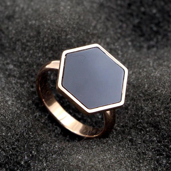 wedding rings fashion stainless steel geometry love black hexagon ring rose gold color women lady party gift, Slivery;golden
wedding rings fashion stainless steel geometry love black hexagon ring rose gold color women lady party gift, Slivery;golden
