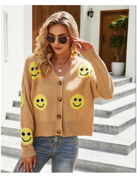women's knits & tees 2021 direct selling feminina arrival knit sweater cardigan loose, White
women's knits & tees 2021 direct selling feminina arrival knit sweater cardigan loose, White