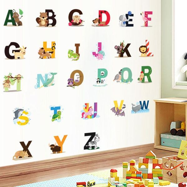 wall stickers art decals a-z alphabet 26 english letter baby education sticker cute cartoon animals home decoration pvc
wall stickers art decals a-z alphabet 26 english letter baby education sticker cute cartoon animals home decoration pvc